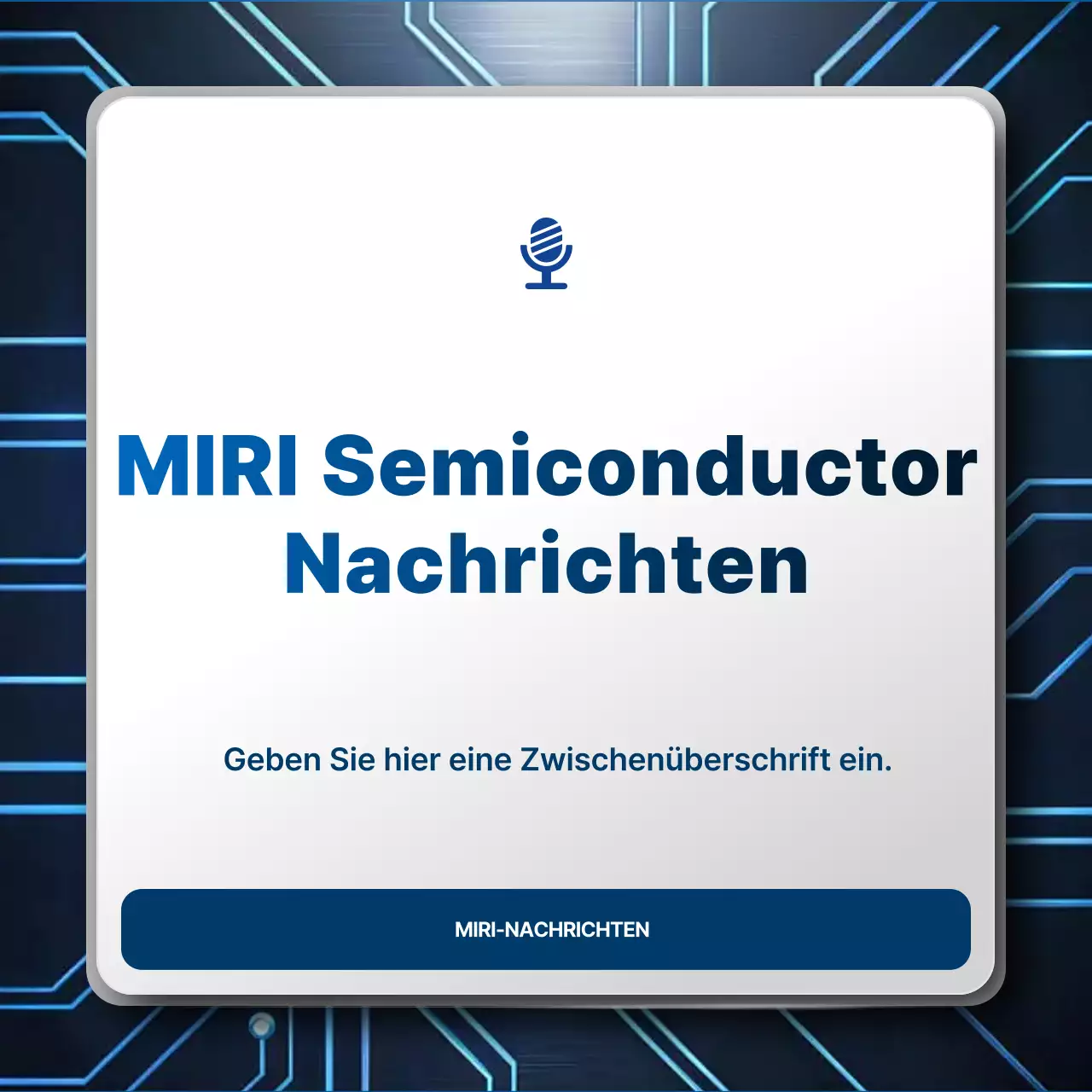 Blauer Hinweis zur modernen Technologie