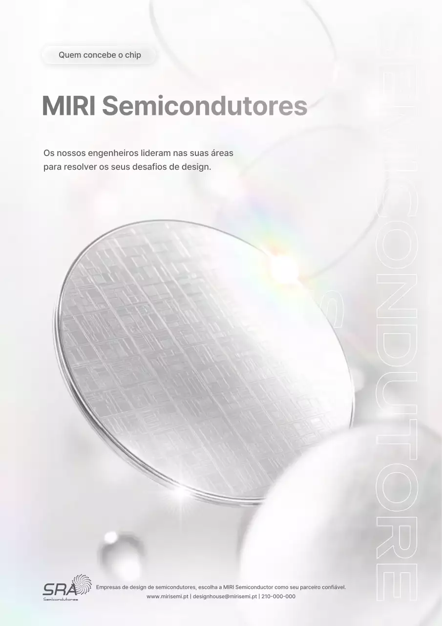 Anúncio de semicondutores modernos brancos