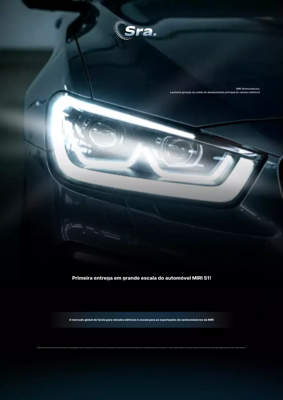Anúncio de carro elétrico moderno preto