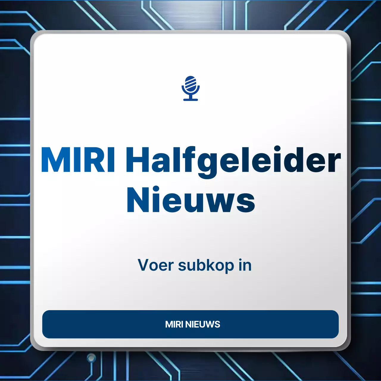 Blauwe moderne technologiekennisgeving