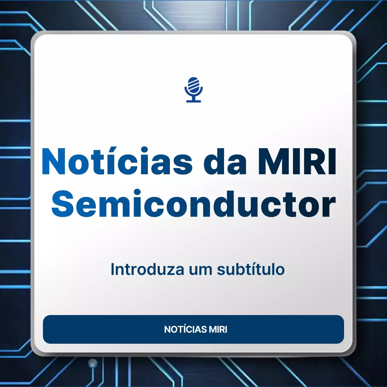 Aviso de Tecnologia Moderna Azul