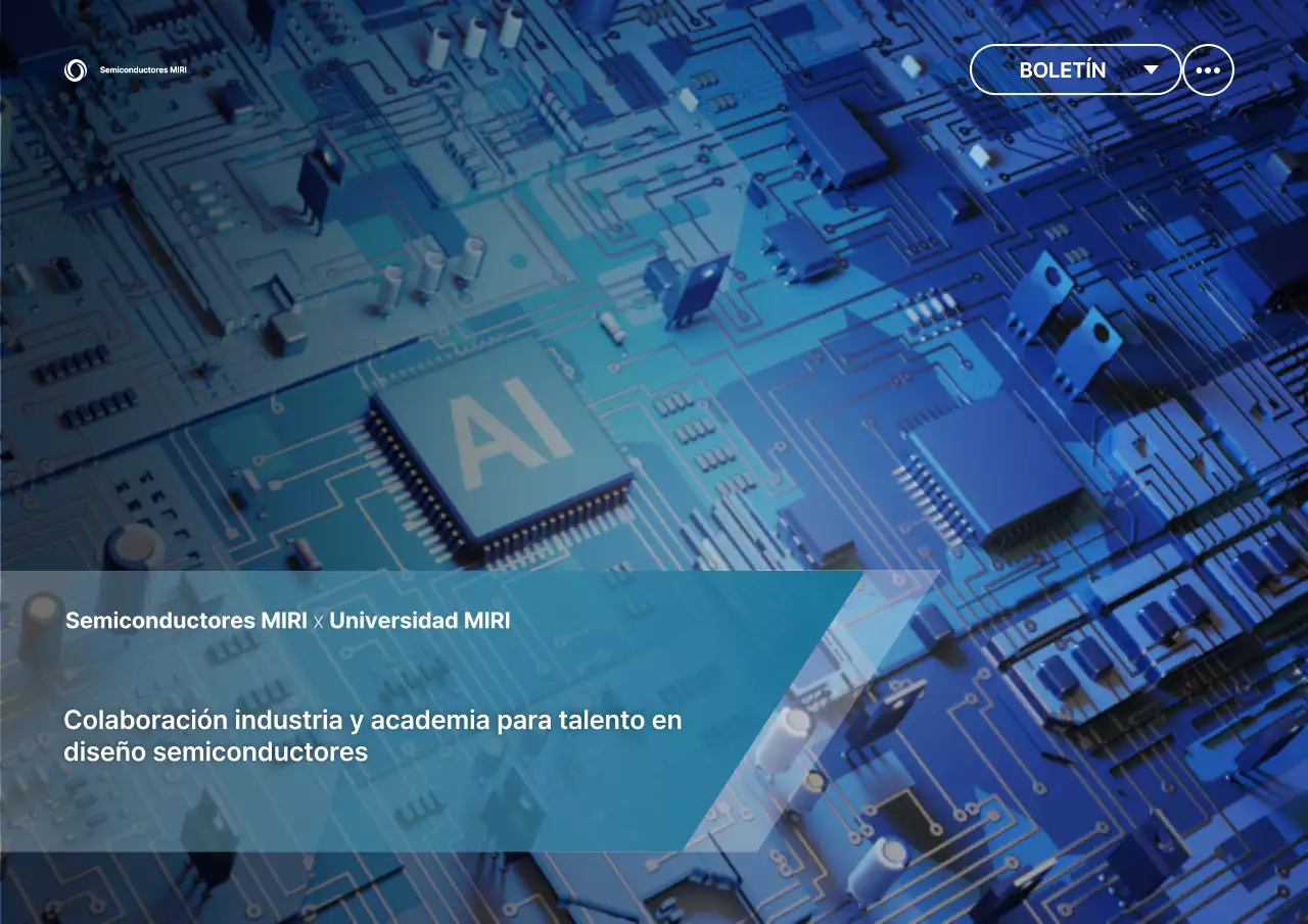 Materiales educativos sobre semiconductores modernos azules