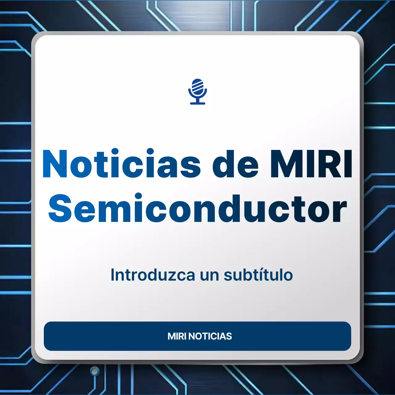 Aviso de tecnología moderna azul