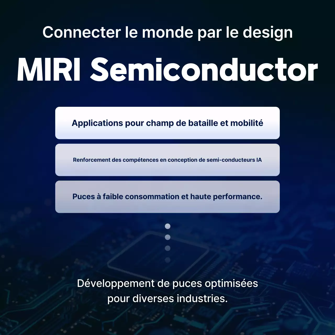 Transmission d'informations par semi-conducteur moderne bleu