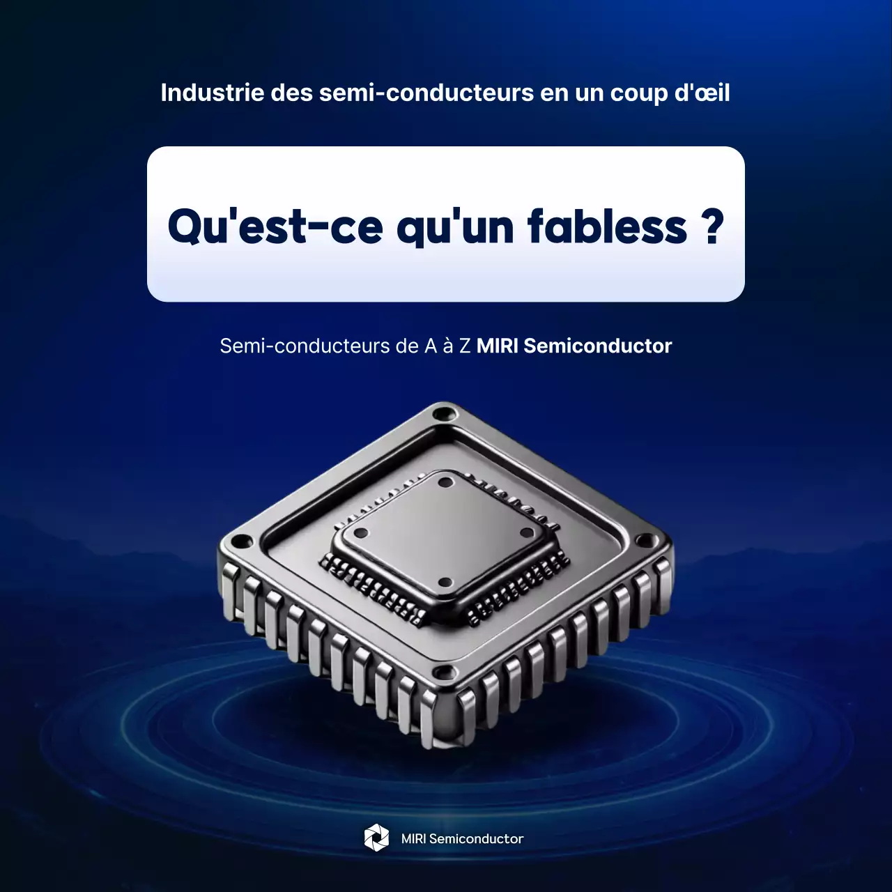 Transmission d'informations par semi-conducteur moderne bleu