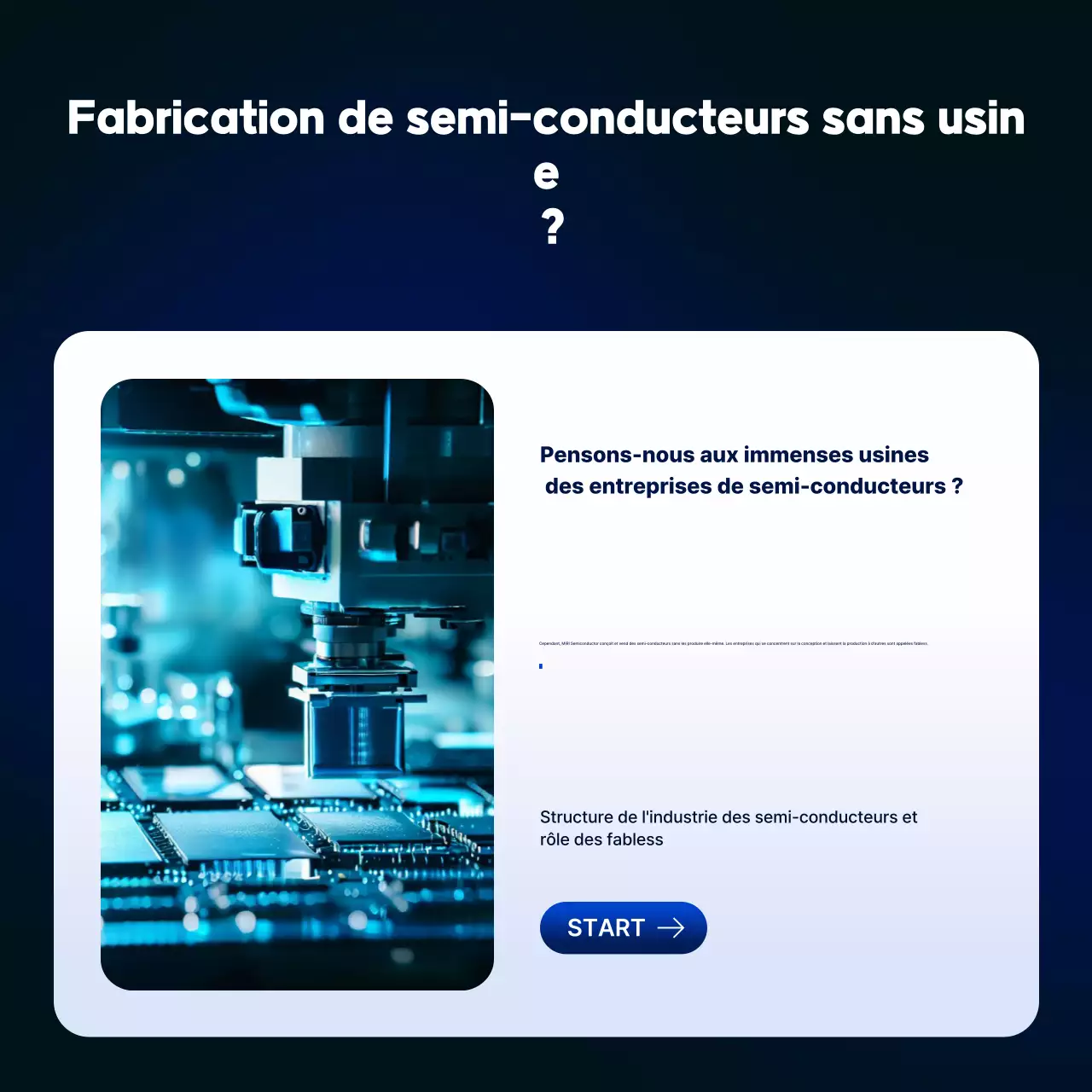Transmission d'informations par semi-conducteur moderne bleu