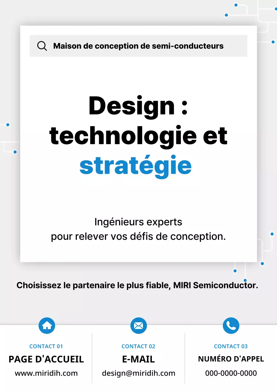 Publicité sur la technologie moderne bleue