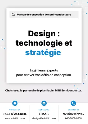 Publicité sur la technologie moderne bleue