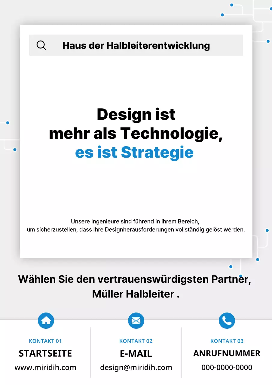 Blaue moderne Technologie-Werbung