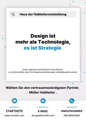 Blaue moderne Technologie-Werbung