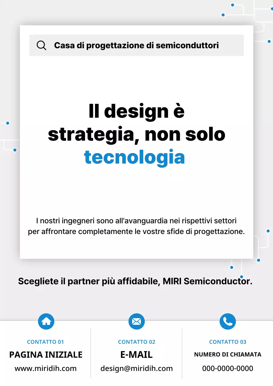 Pubblicità di tecnologia moderna blu