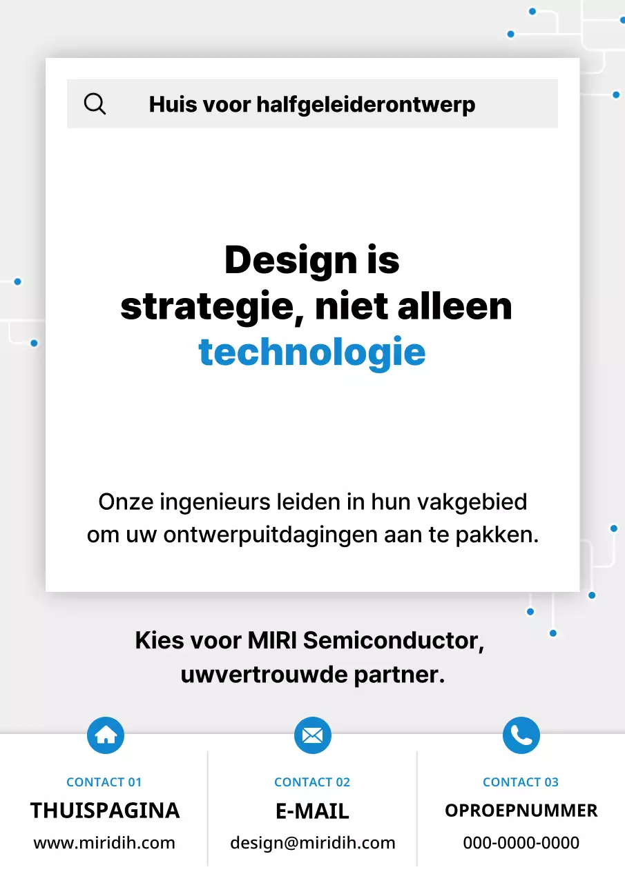 Blauwe moderne technologie-advertentie