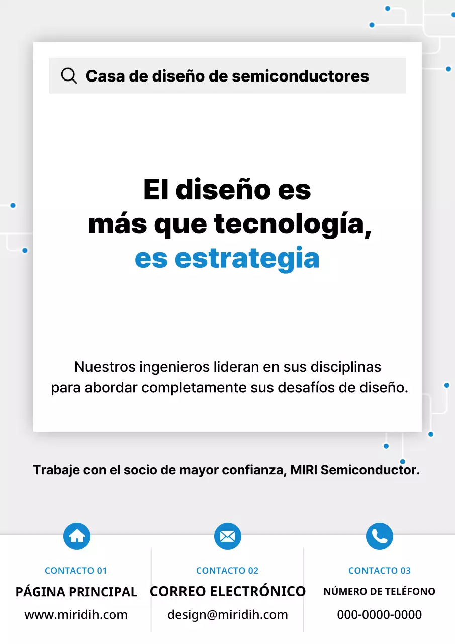 Anuncio de tecnología moderna azul