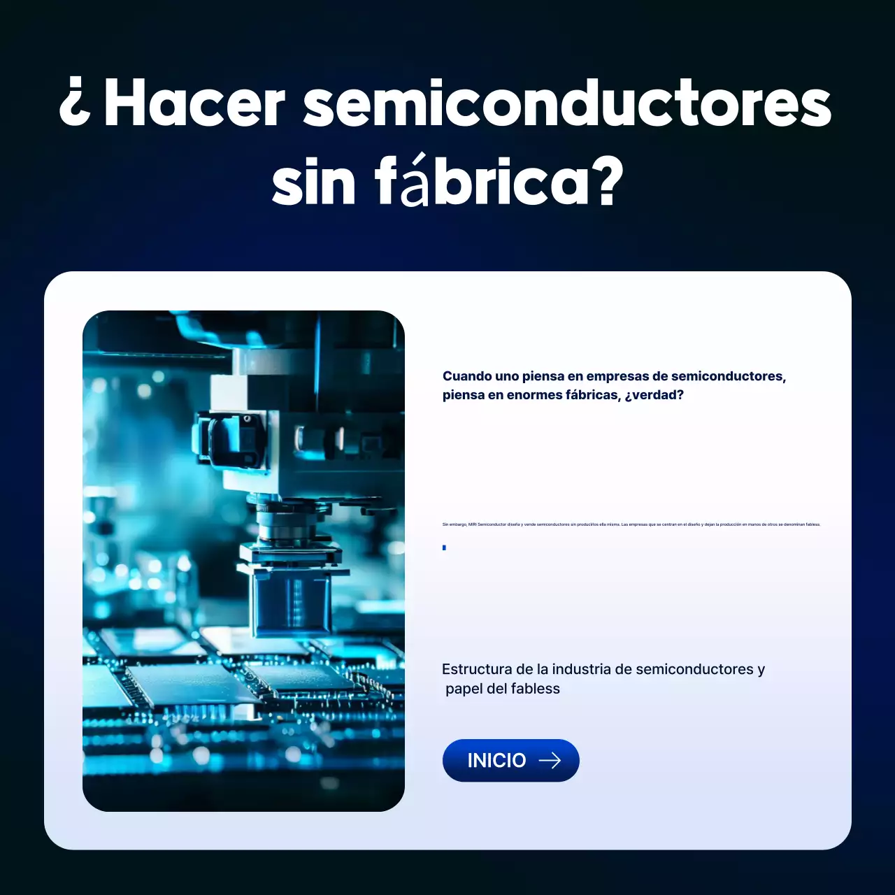 Transmisión de información de semiconductores modernos azules