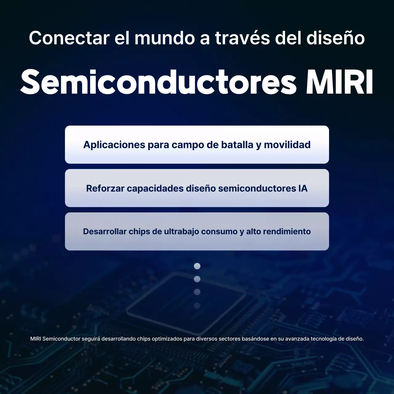 Transmisión de información de semiconductores modernos azules
