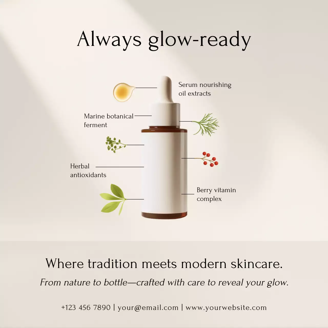 beige modern skincare promotion