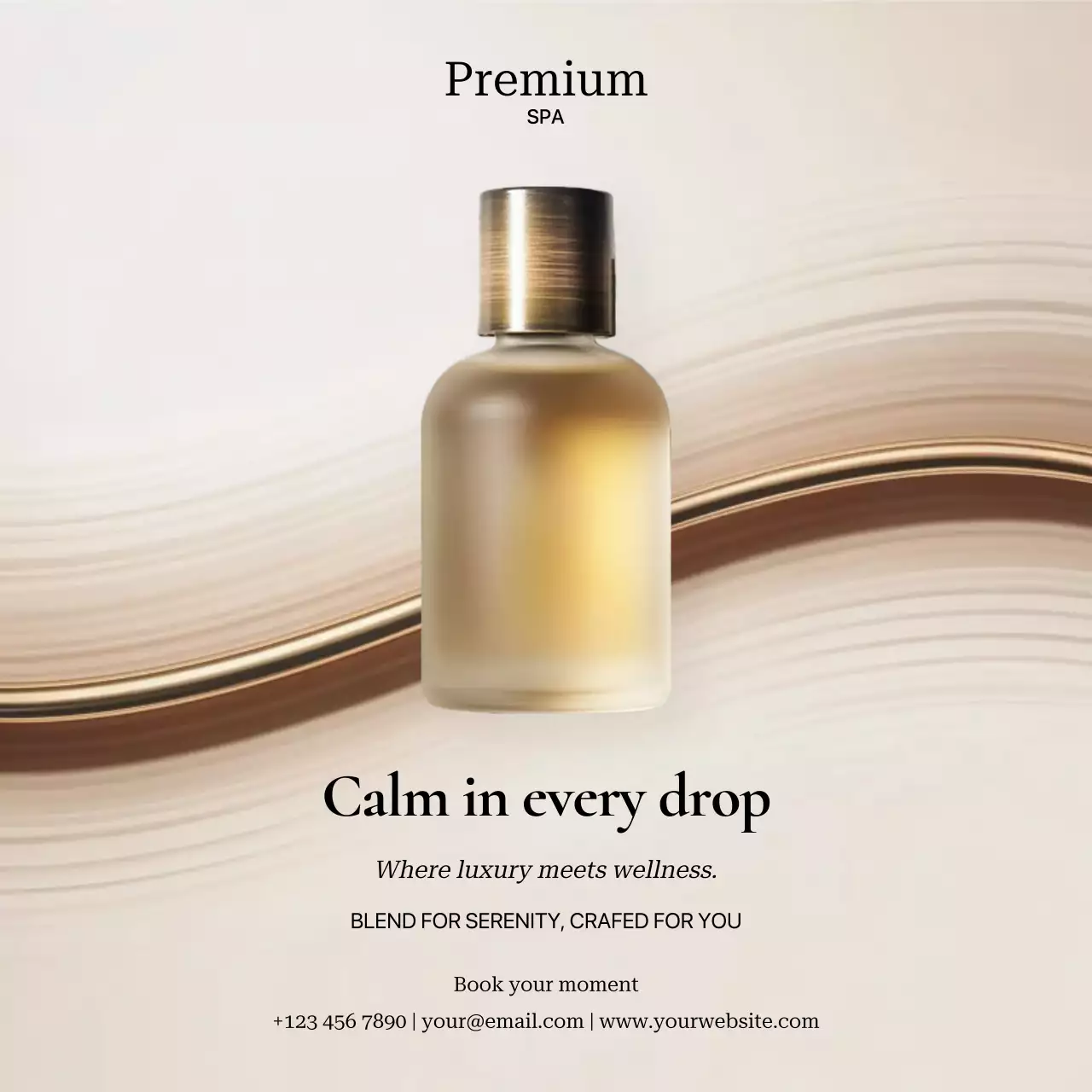 beige elegant spa advertisement
