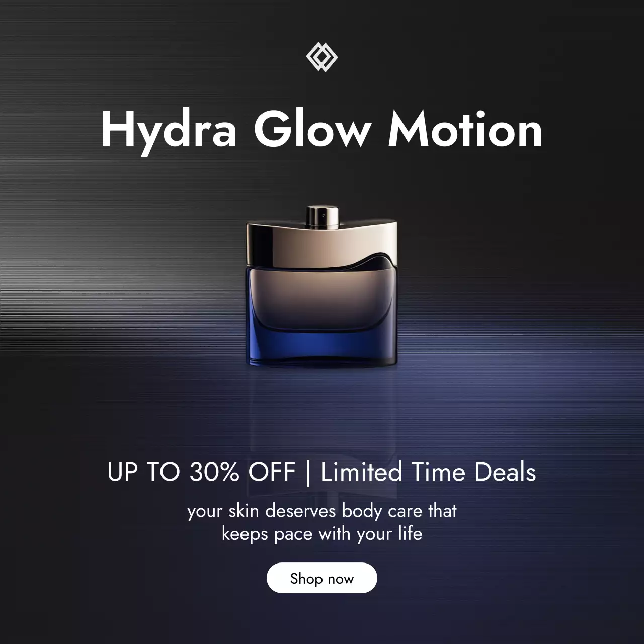 black modern skincare promotion