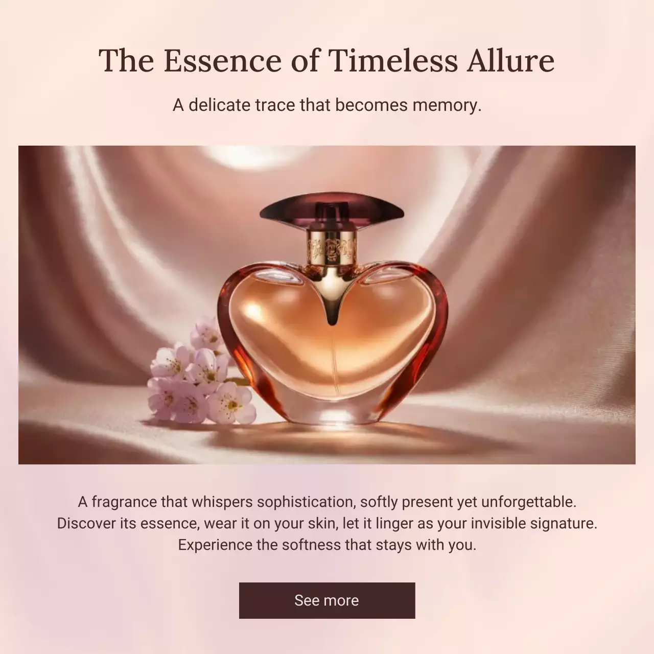 beige elegant perfume promotion