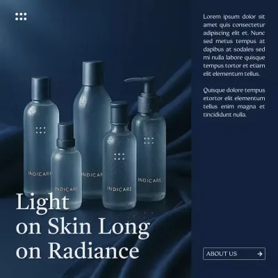 navy modern skincare advertisement