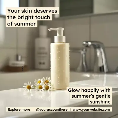 beige minimal skincare advertisement