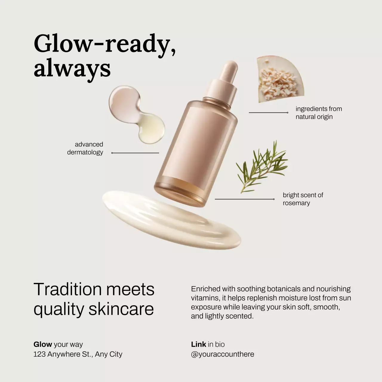 Beige Modern Skincare Promotion Instagram Post