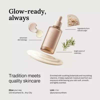 Beige Modern Skincare Promotion Instagram Post