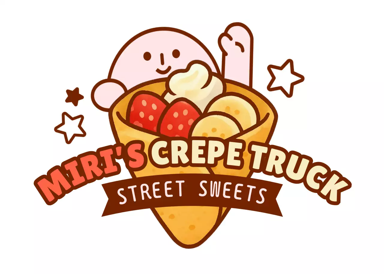 カラフル かわいい スイーツ ロゴ 業種イラスト