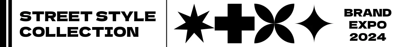 白黒 モダン ファッション ロゴ 図形テキスト