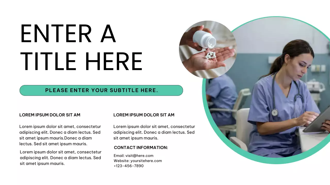 white modern healthcare presentation