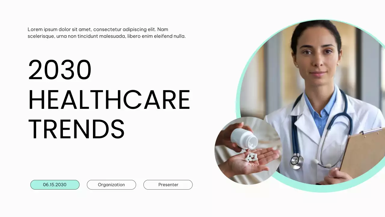 white modern healthcare presentation