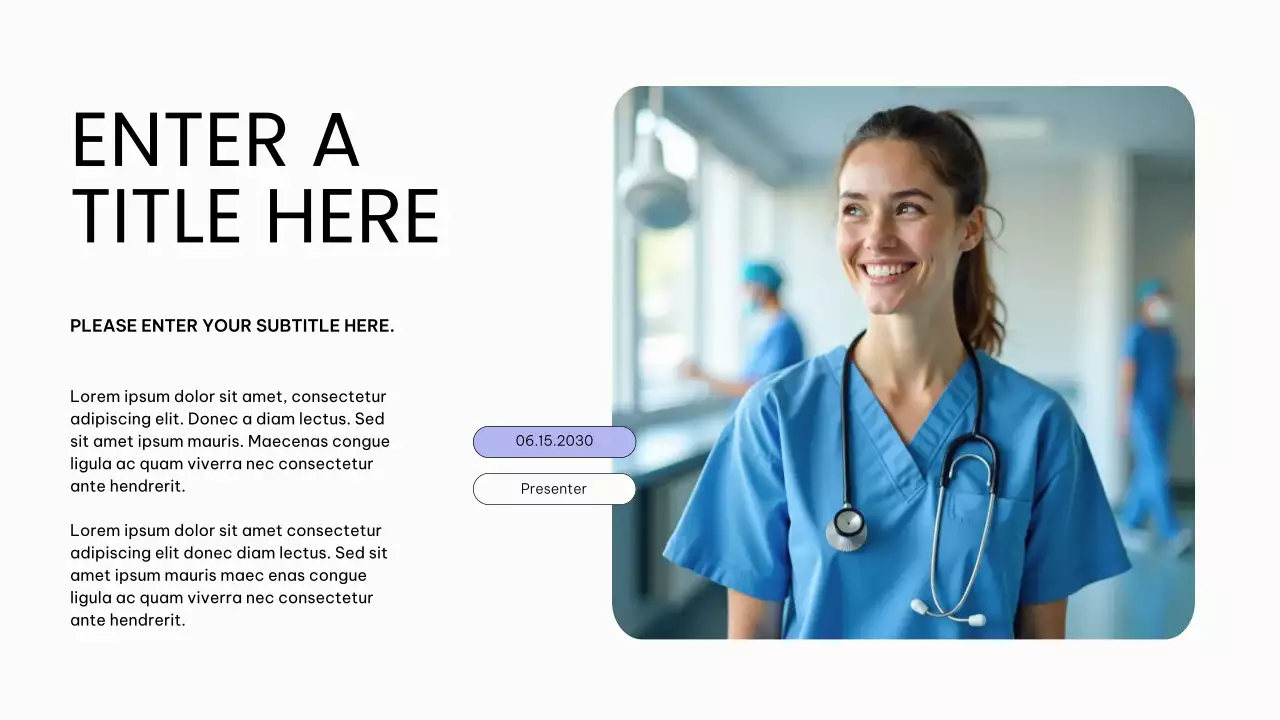 white modern healthcare presentation