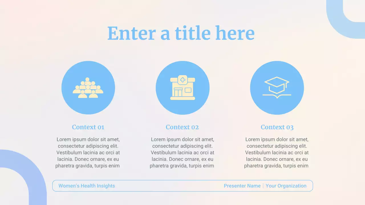 blue minimal health presentation