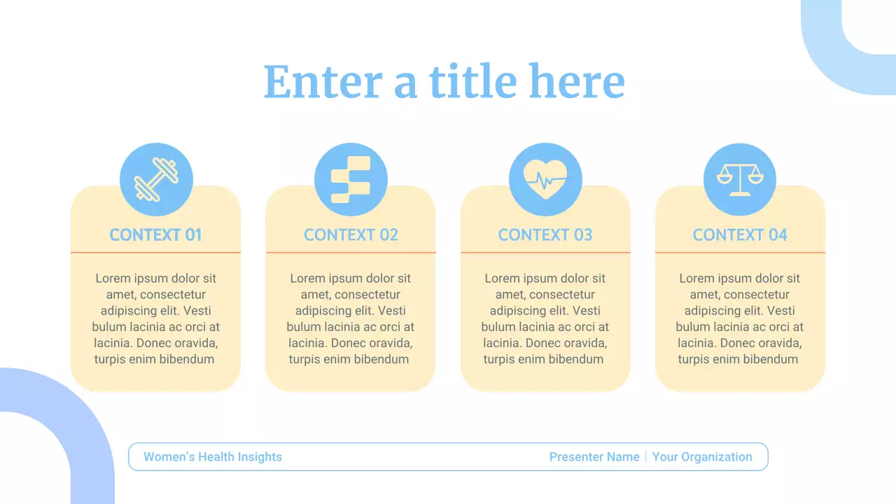 blue minimal health presentation