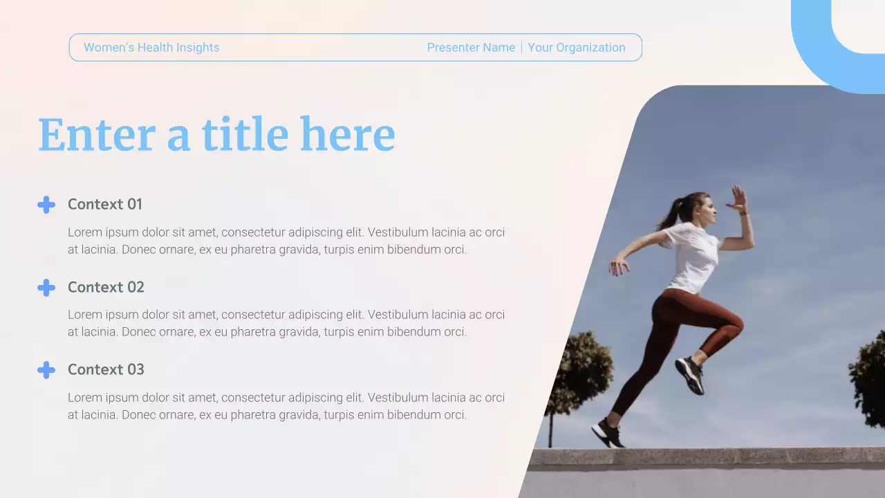 blue minimal health presentation