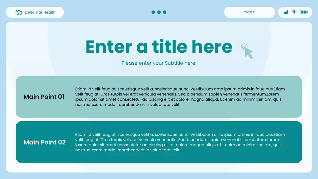 blue modern healthcare presentation