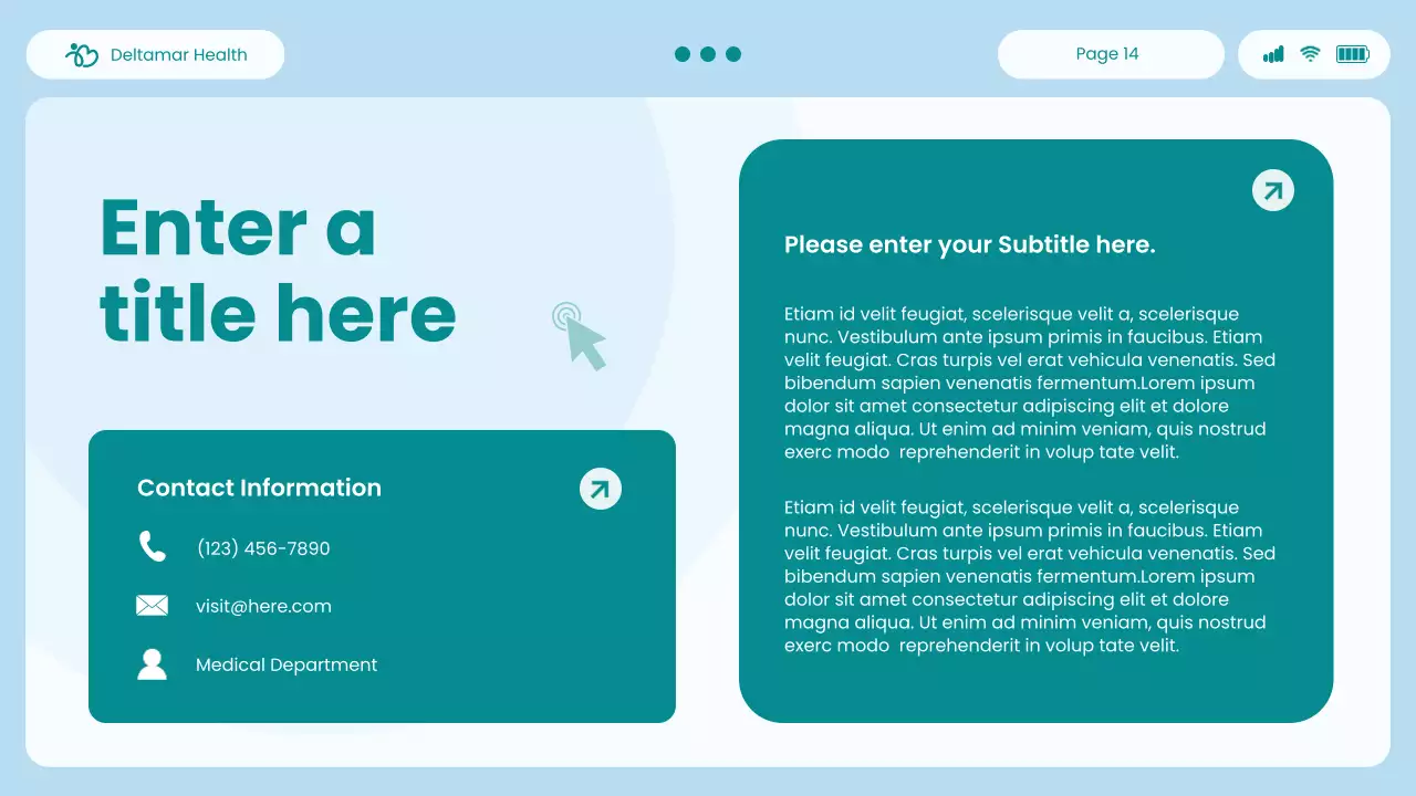 blue modern healthcare presentation