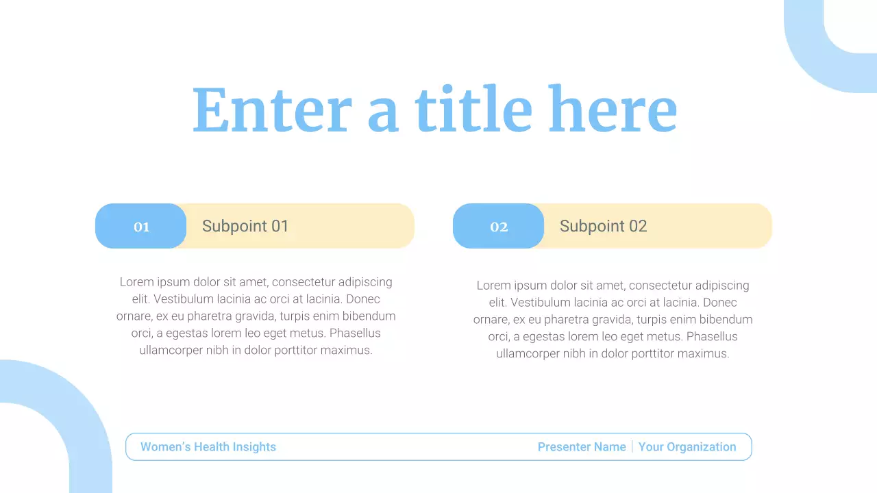 blue minimal health presentation