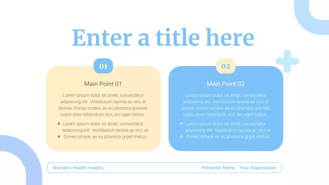 blue minimal health presentation