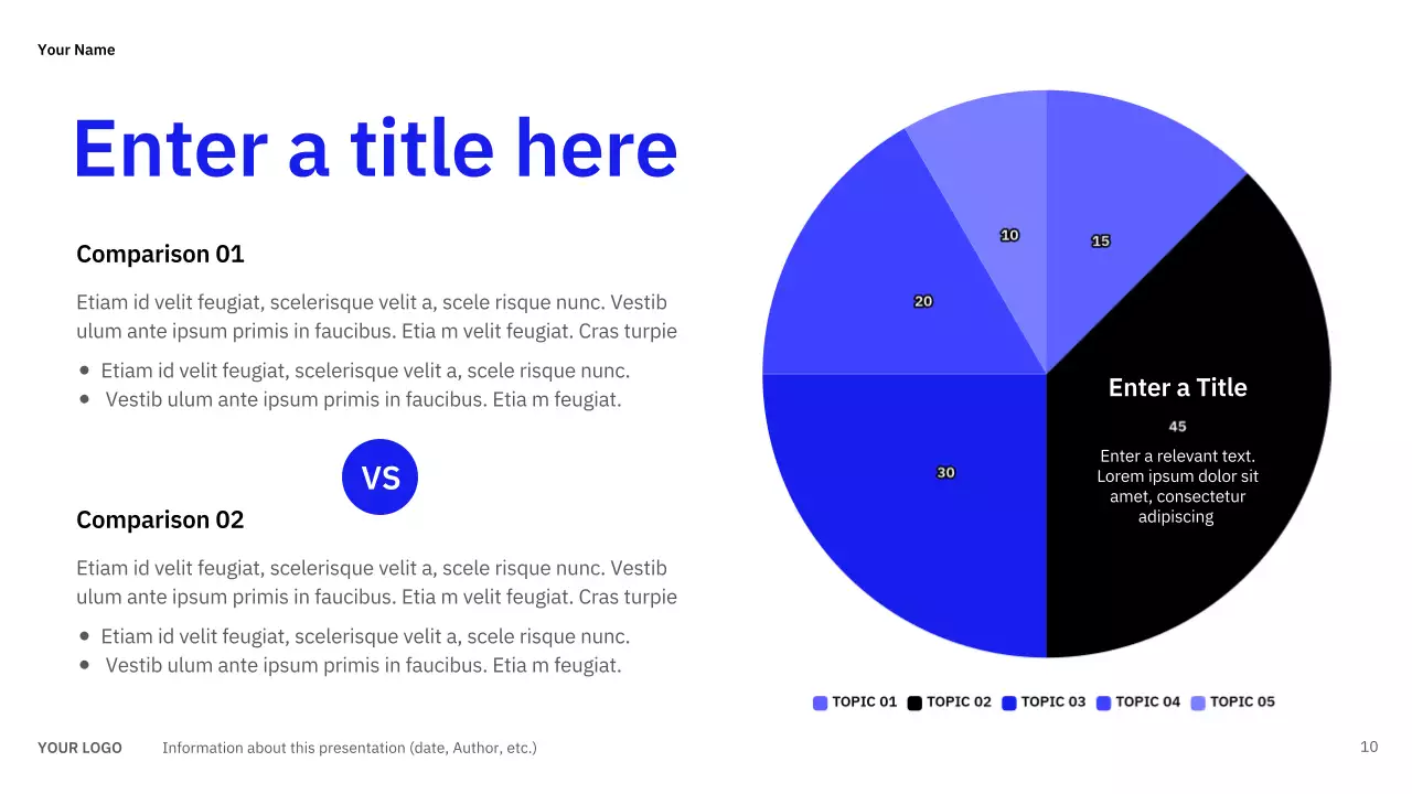 blue modern presentation guide