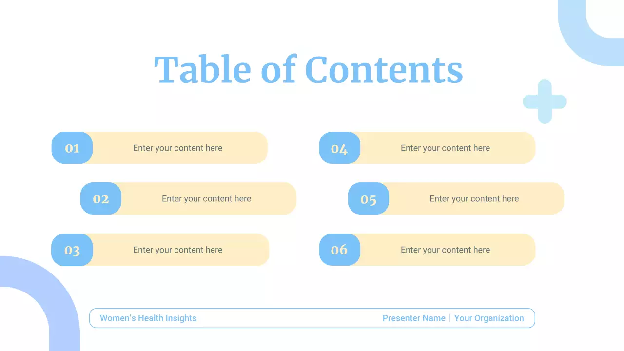 blue minimal health presentation