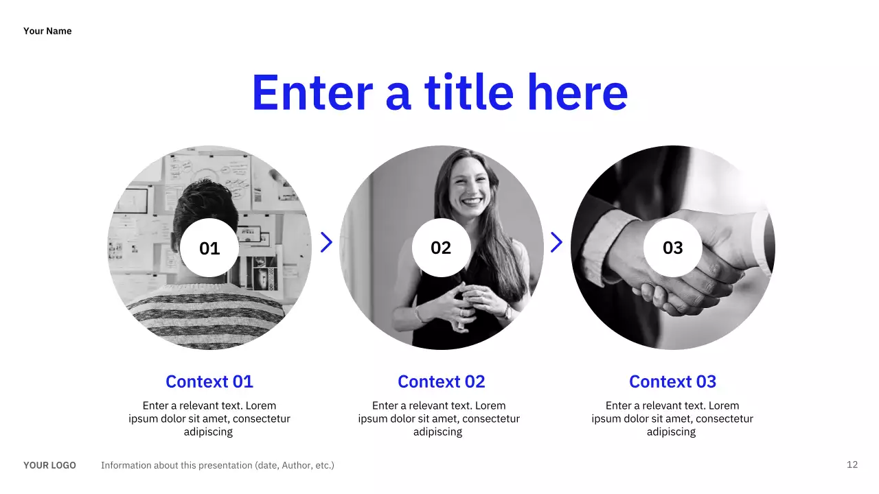 blue modern presentation guide