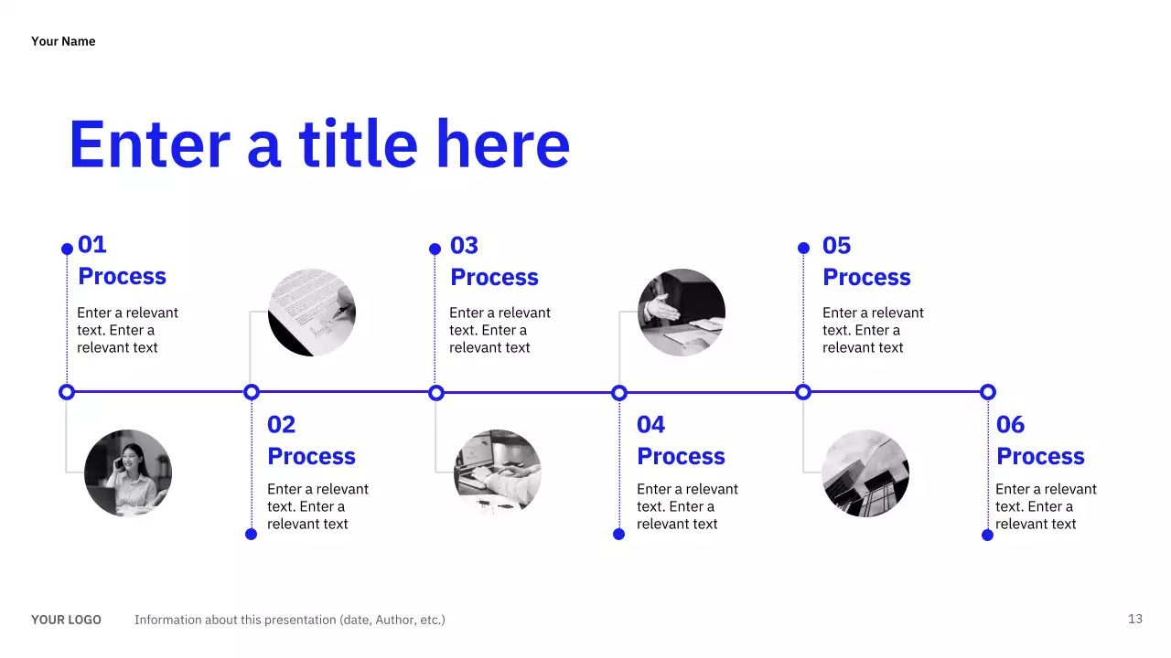 blue modern presentation guide