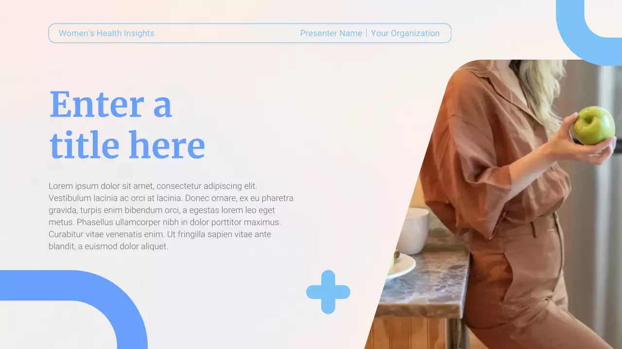 blue minimal health presentation