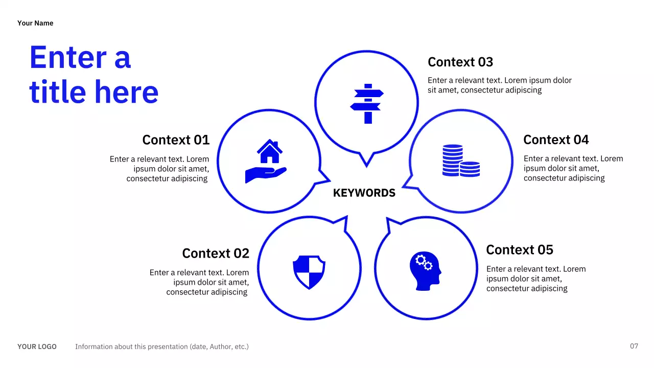 blue modern presentation guide