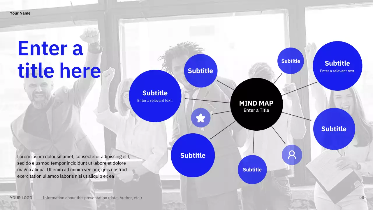 blue modern presentation guide