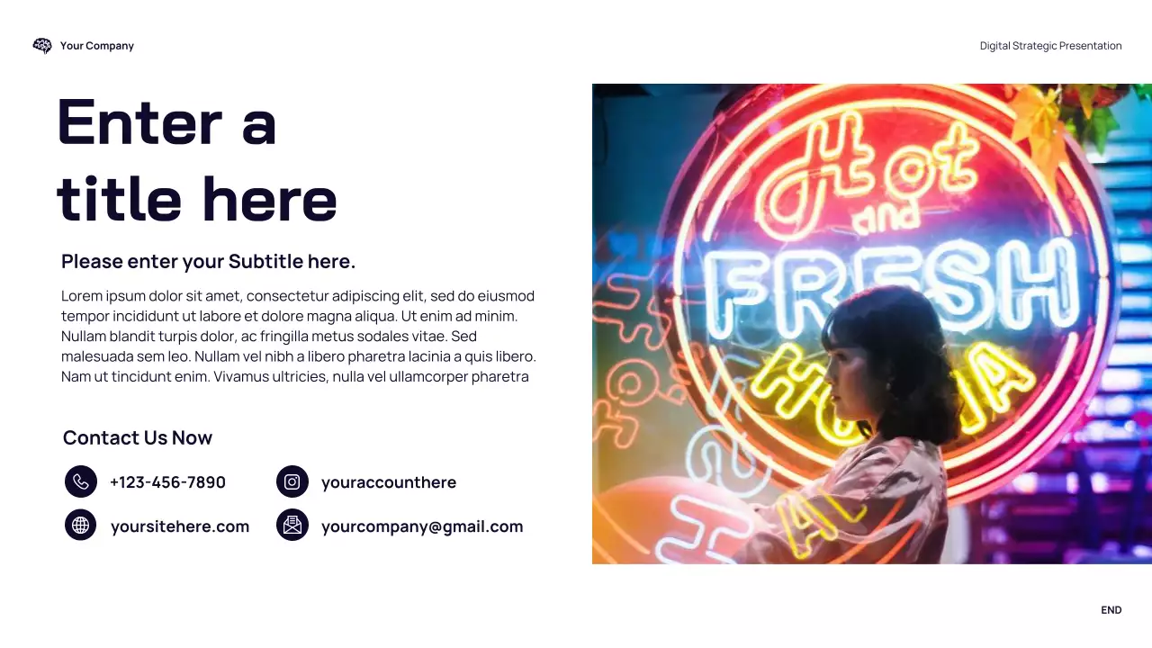 blue modern typography presentation