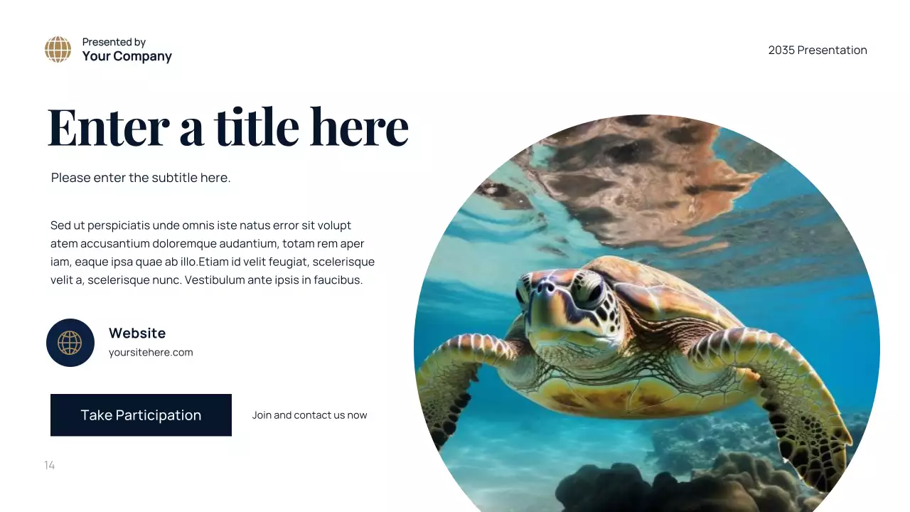 blue modern environment presentation