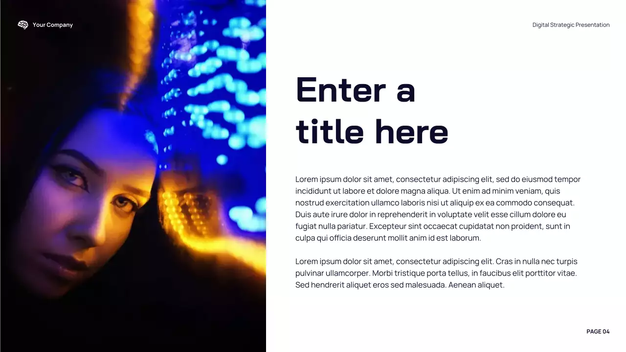 blue modern typography presentation