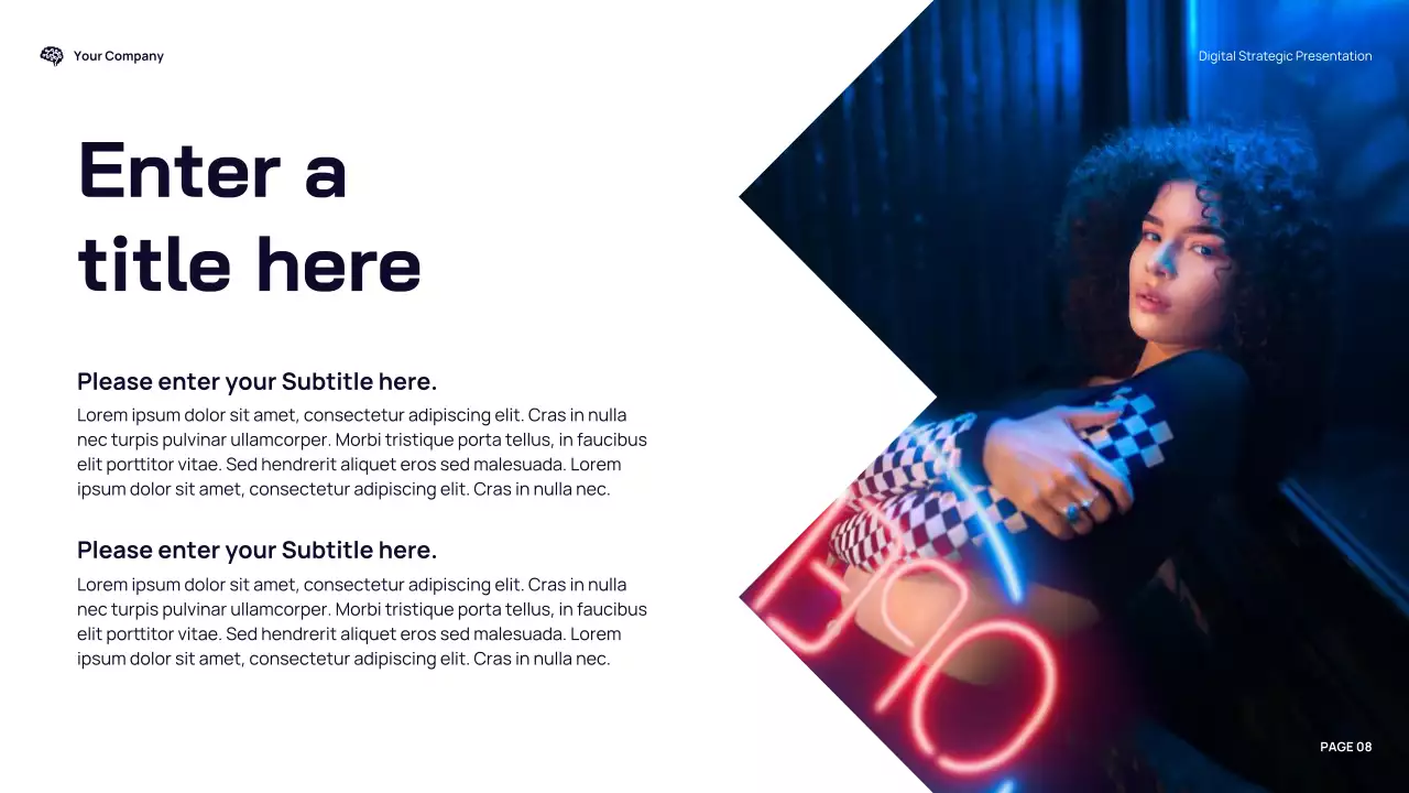 blue modern typography presentation